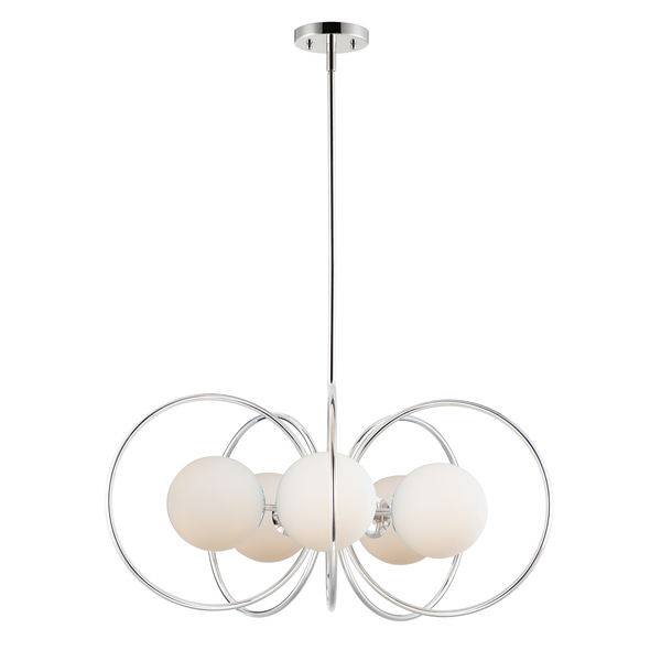 Et2 Revolution 5-Light 28" Wide Polished Nickel Chandelier E12515-92PN